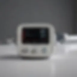 An AMA validated blood pressure monitor displayed prominently