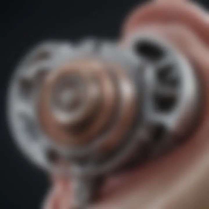 Detailed illustration of an artificial tricuspid valve design.