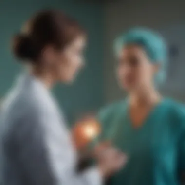 Role of Healthcare Professionals in Ovarian Cancer Testing Healthcare professional advising a patient about ovarian cancer tests