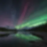 A breathtaking display of the aurora borealis over the Canadian wilderness.