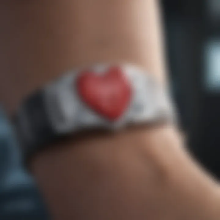 Individual using a heart rate monitor in a medical setting