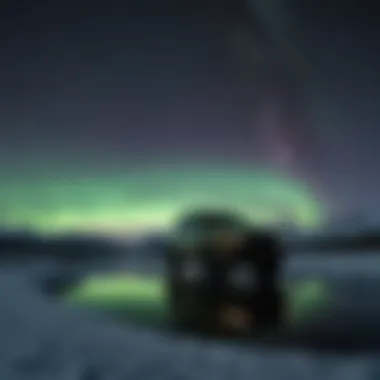 A panoramic view of a prime location in Canada for observing auroras.