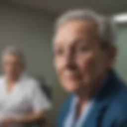 Elderly patient at a healthcare facility