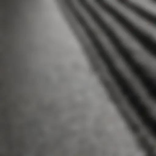 Close-up of carbon fiber strands used in concrete reinforcement