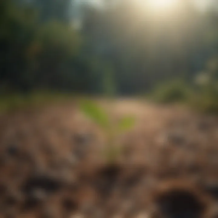 Visual representation of the impact of climate change on seed viability and dispersal