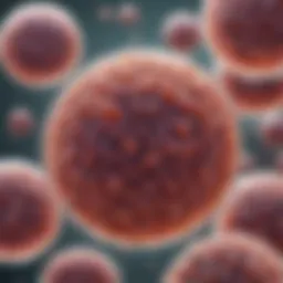 Close-up of bacterial colonies in cell culture