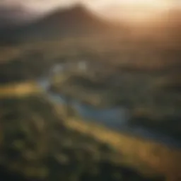 Aerial view showcasing the diverse landscapes of Kenya
