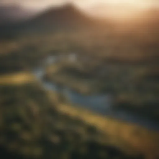 Aerial view showcasing the diverse landscapes of Kenya