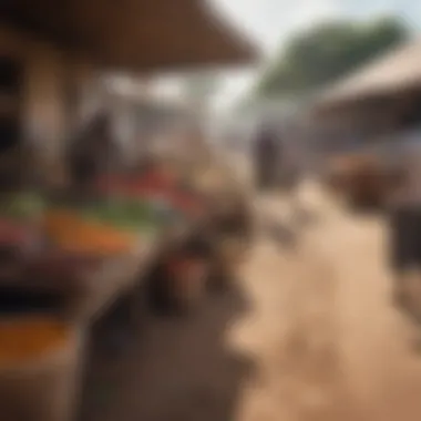 Economic Activity in Tanzania Economic activity illustrated by local markets in Tanzania