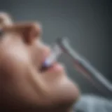 A modern composite curing light in use