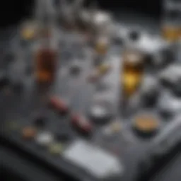 Detailed view of the Signum Oil Analysis Sampling Kit components arranged neatly
