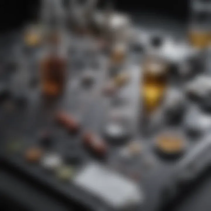 Detailed view of the Signum Oil Analysis Sampling Kit components arranged neatly