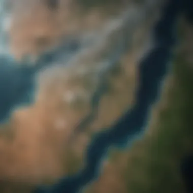 Satellite View of Climate Change Effects on Earth Satellite view of Earth showcasing climate change effects