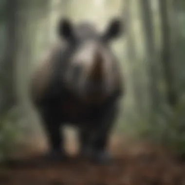 Visual Representation of Poaching Threats A visual representation of the threats posed by poaching to the Sumatran rhinoceros.