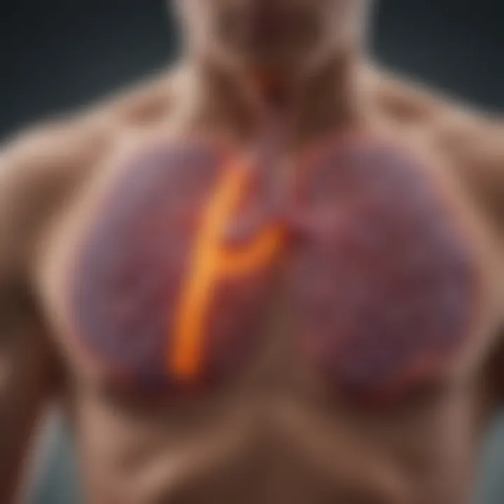 Diagram illustrating the pathophysiology of cystic lung cancer