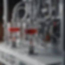 Detailed view of a dialysis machine showcasing its components