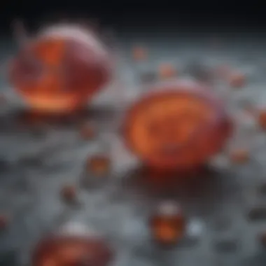 Impact of Alcohol on Liver Cells Illustration of liver cells affected by alcohol exposure at a microscopic level
