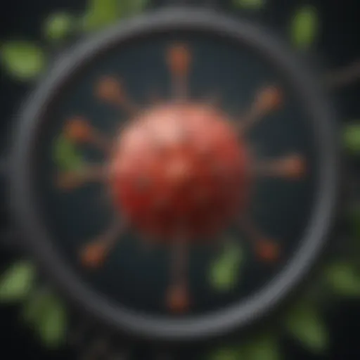 Illustration depicting the life cycle of Ehrlichia and its transmission via ticks