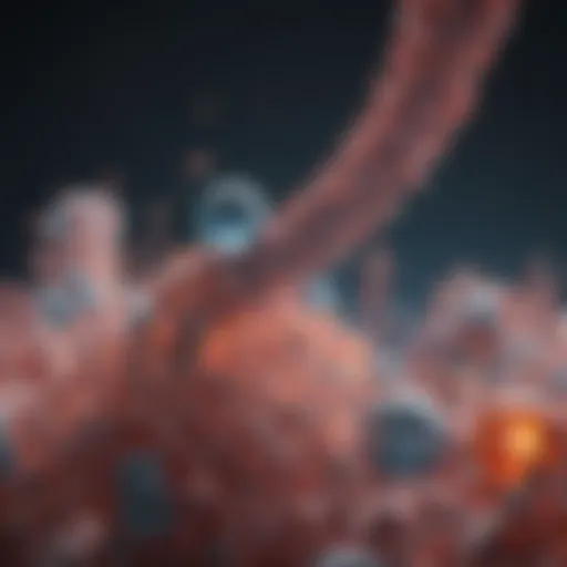 Illustration of biotic substances at a molecular level