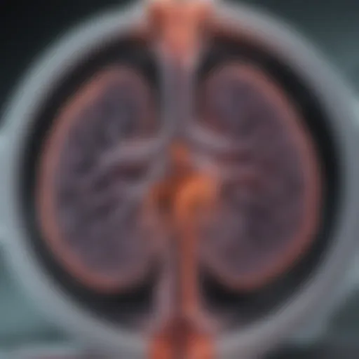 Illustration of noncalcified lung nodules on a CT scan