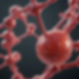 Illustration depicting collagen structure at a molecular level