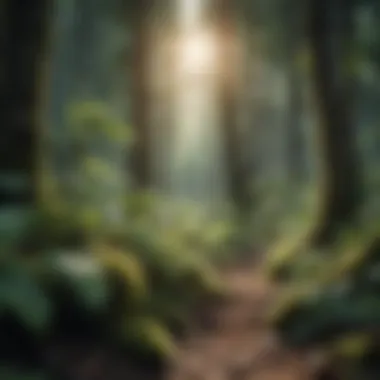 Biodiversity in Forest Ecosystems A lush forest showcasing biodiversity