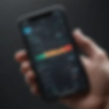 Mobile App Interface for Oxygen Monitoring User interface of a mobile app displaying oxygen saturation readings