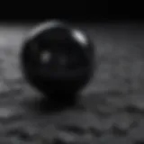 A close-up view of black materials exhibiting unique optical properties.