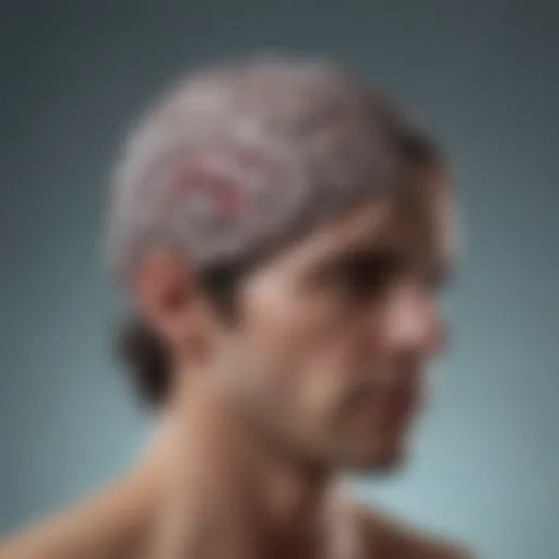 A detailed brain scan highlighting areas of interest in bipolar disorder