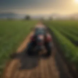 Diverse crop fields showcasing innovative agricultural techniques