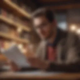Scholar browsing research papers online