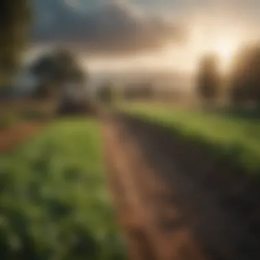 Sustainable Farming Practices A serene landscape depicting sustainable farming practices