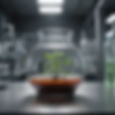 Innovations in Biotechnology Close-up of biotechnology plant research in a laboratory