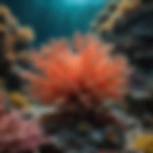 A vibrant underwater scene showcasing tenuis coral in its natural habitat