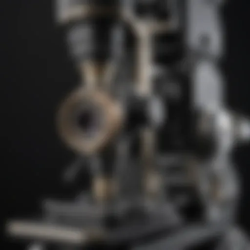 Detailed view of the Alexis scientific microscope showcasing its intricate design.