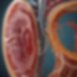 Illustration of a bioartificial kidney's internal structure