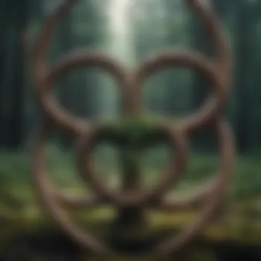 Intertwining Belief Systems An abstract representation of belief systems intertwined with nature
