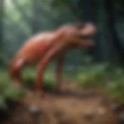 Illustration depicting the concept of natural selection in diverse environments