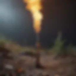 Illustration showcasing the environmental impact of methane emissions