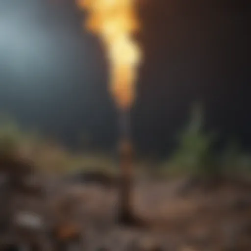 Illustration showcasing the environmental impact of methane emissions