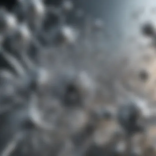 Illustration depicting silver ions interacting with microbial cells