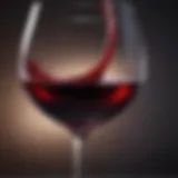 Elegant glass of red wine reflecting health benefits