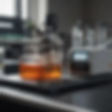FTIR Spectroscopy Laboratory Setup FTIR spectroscopy setup in a laboratory environment