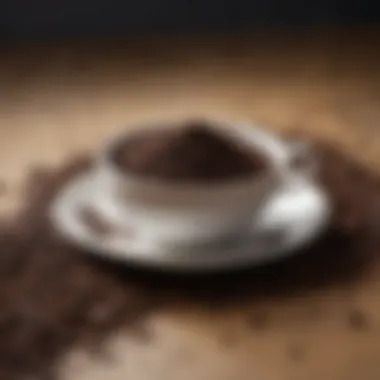 Health Product with Coffee Grounds A health product incorporating dried coffee grounds for wellness benefits