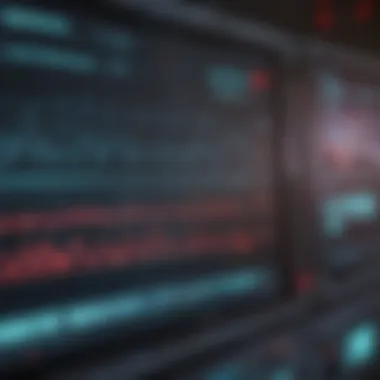 Close-up view of an ultra heart monitor displaying vital signs