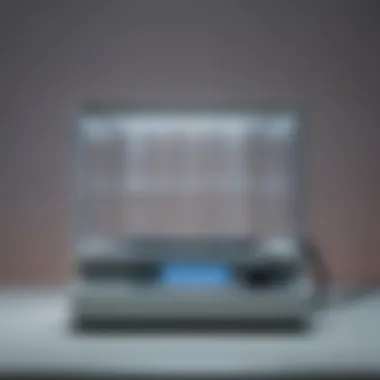 Setup of gel electrophoresis apparatus