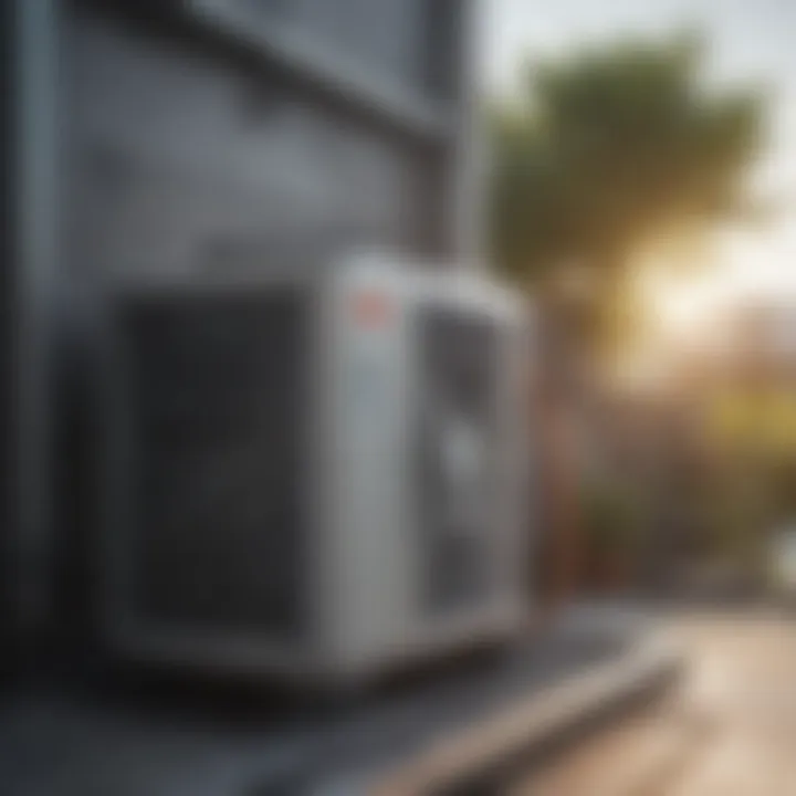 Illustration of geoexchange heat pump system