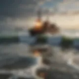 Visual representation of rising sea levels due to climate change