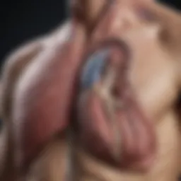 Detailed diagram illustrating lung hernia anatomy