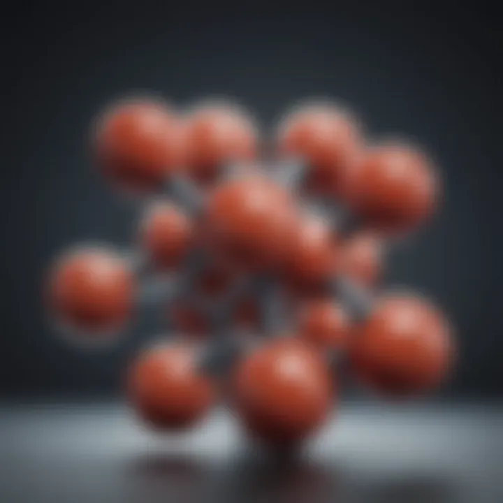 Conceptual representation of ibuprofen molecular structure.